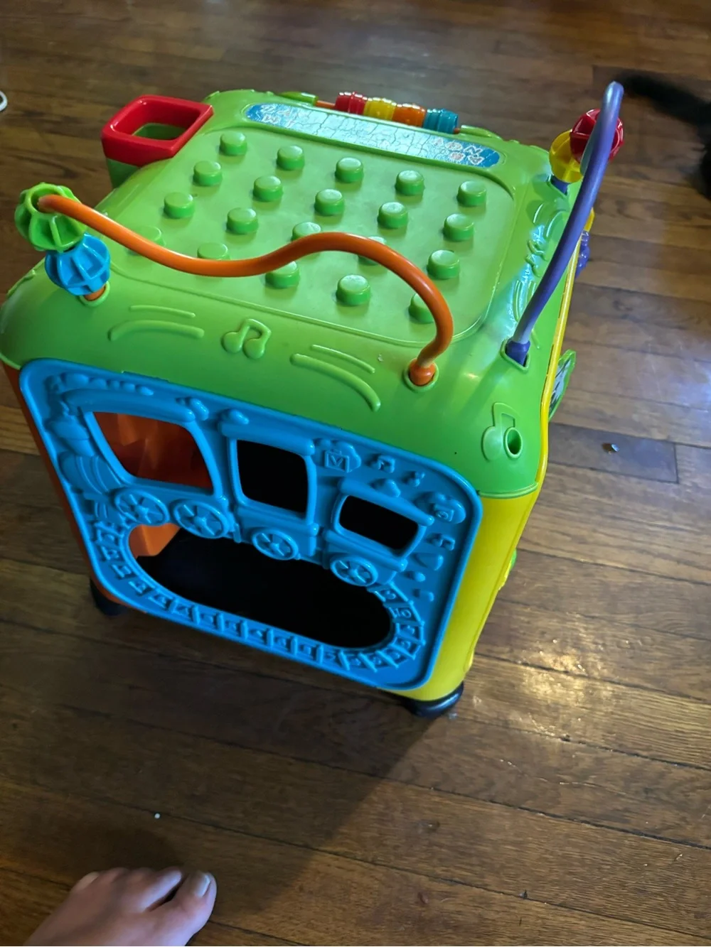 Multi-Activity Learning Cube Toy in Green and Blue